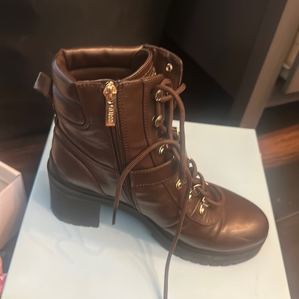 Guess Brown Combat Boots size 8.5